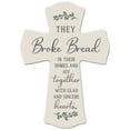 thumbnail image 1 of LifeSong Milestones Inspirational White Wall Cross for Living Room Decor - They Broke Bread, 1 of 7