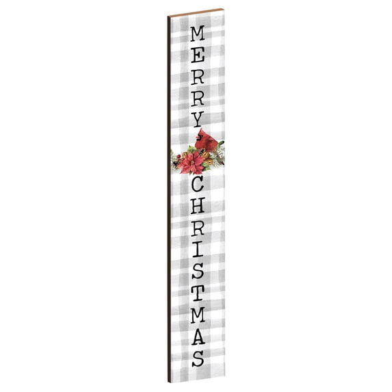 LifeSong Milestones "Merry Christmas" Cardinal Sign Christmas Outdoor Porch Decorations