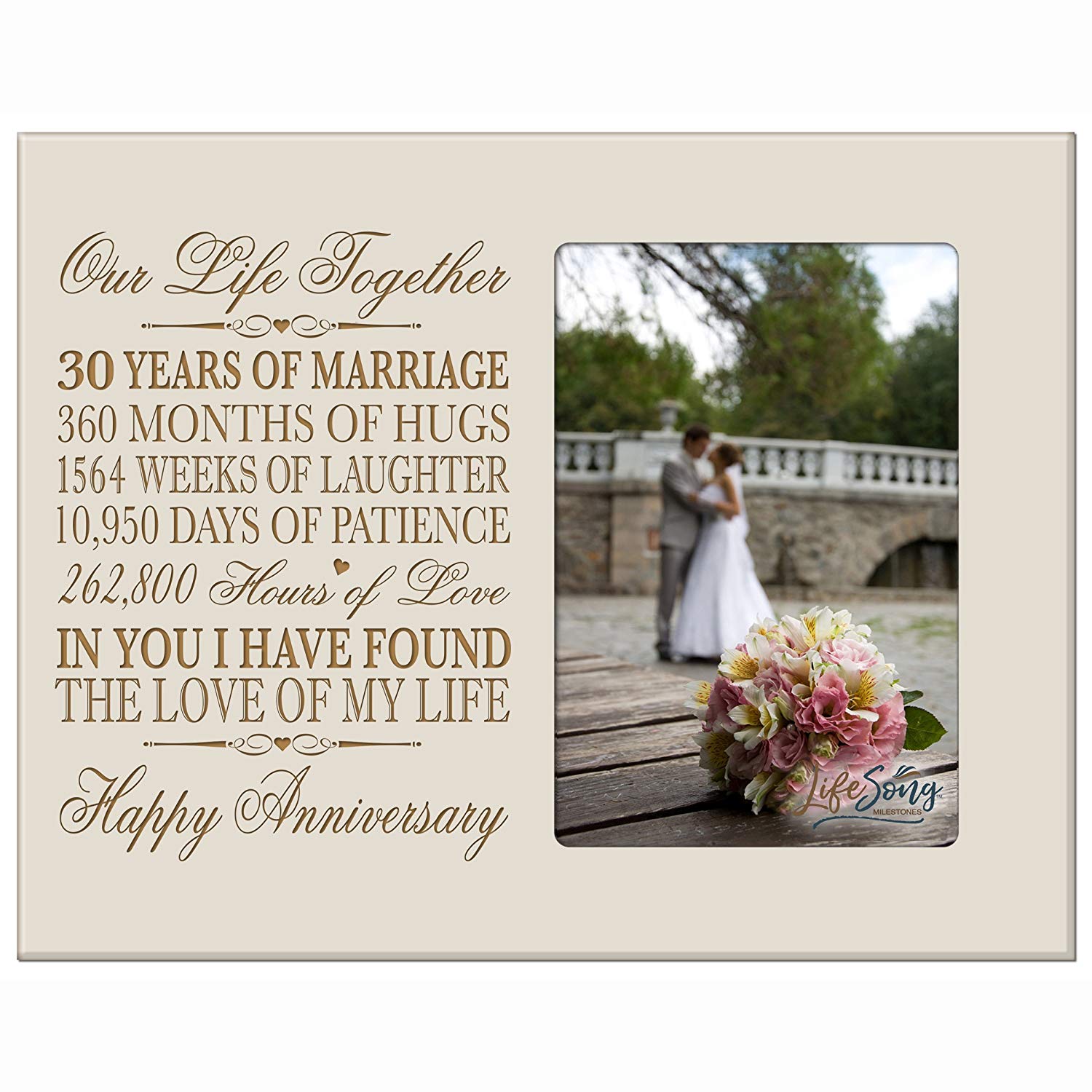 LifeSong Milestones Personalized 30th Anniversary Tabletop Picture