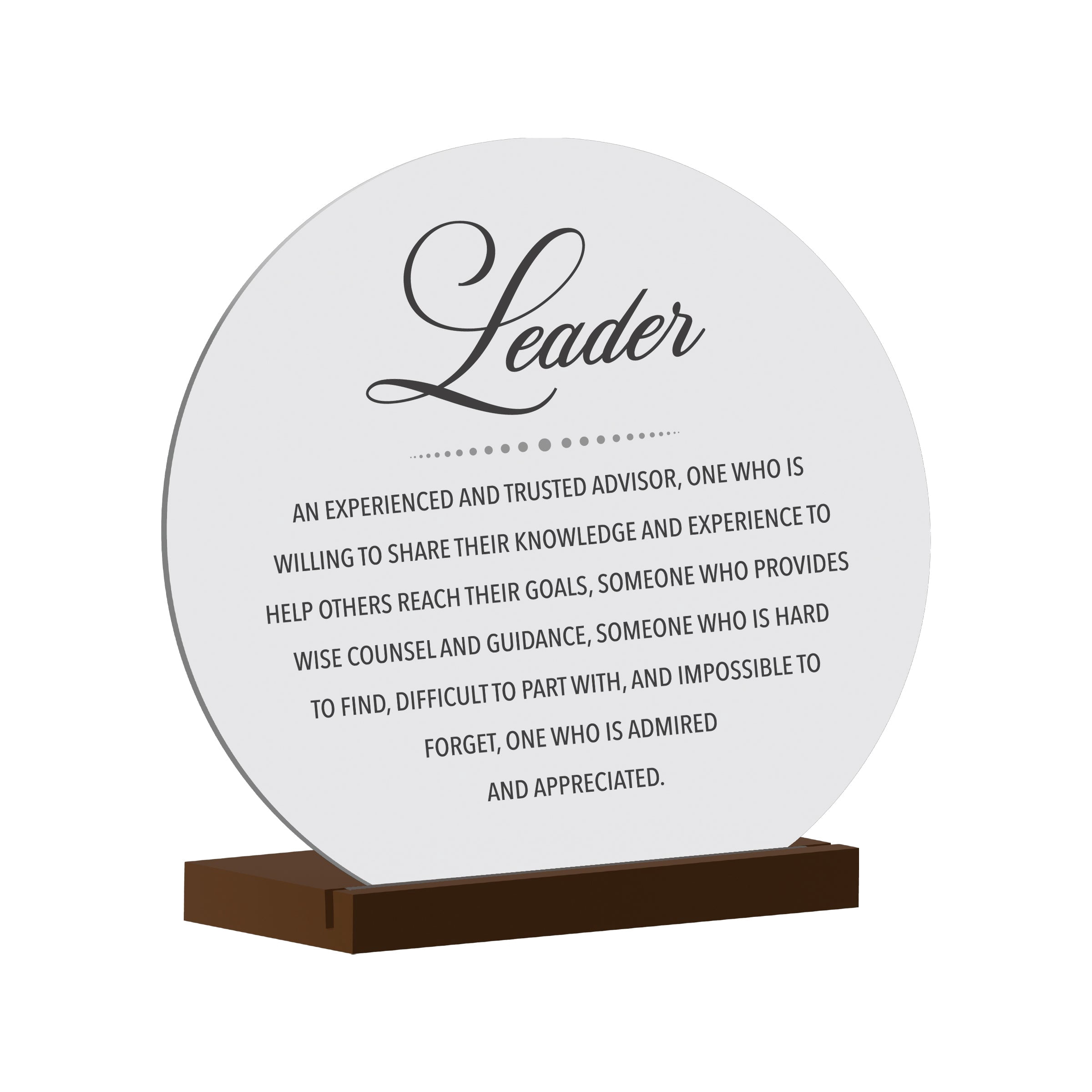Senior Leader Sign LifeSong Milestones Retirement Gifts for Leader White Sign with Wooden ...