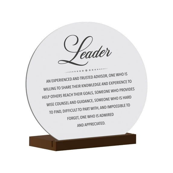 LifeSong Milestones Retirement Gifts for Leader White Sign with Wooden Base
