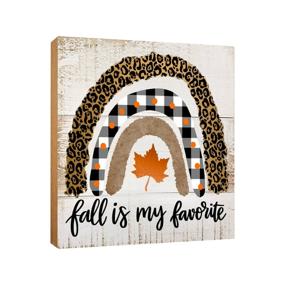 LifeSong Milestones Rustic Fall Decor, Farmhouse Tabletop Fall Decorations - Fall Is My Favorite