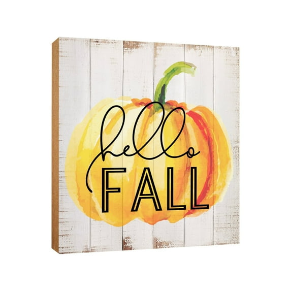 LifeSong Milestones Rustic Fall Decor, Farmhouse Tabletop Fall Decorations - Hello Fall