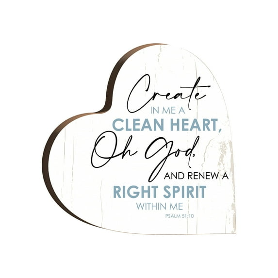 LifeSong Milestones Rustic Inspirational Heart Block Sign for Farmhouse Decor