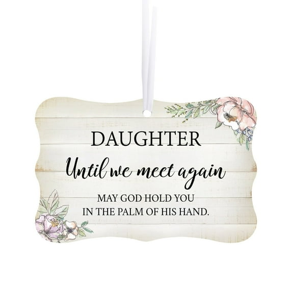 LifeSong Milestones Scalloped Memorial Ornaments Christmas Decorations for Tree - Daughter, We Meet Again