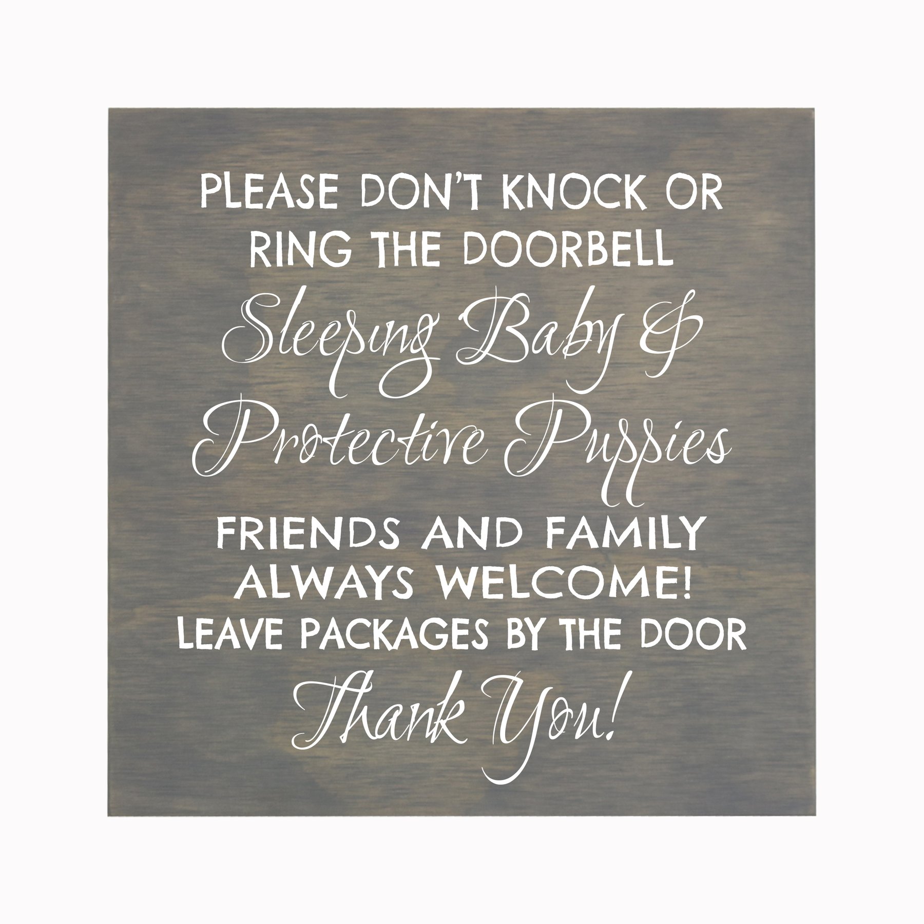 LifeSong Milestones Sleeping Baby Rope Sign for Front Door - Text or ...