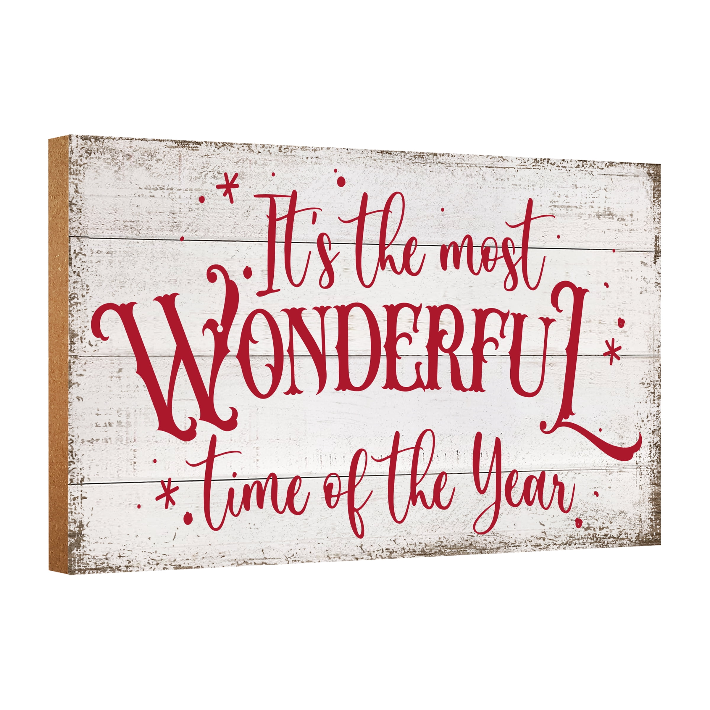 LifeSong Milestones Time of the Year Wood Rustic Christmas Decorations ...