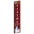 thumbnail image 1 of LifeSong Milestones "Tis The Season" Snowman Sign Red Wood Christmas Porch Decor, 1 of 7
