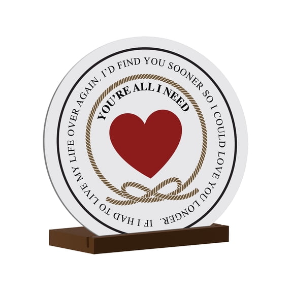 LifeSong Milestones Unique Wedding Anniversary Sign with Wooden Base