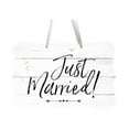 thumbnail image 1 of LifeSong Milestones Wedding Wall Hanging Signs For Ceremony And Reception For Couples - Just Married (Heart), 1 of 8