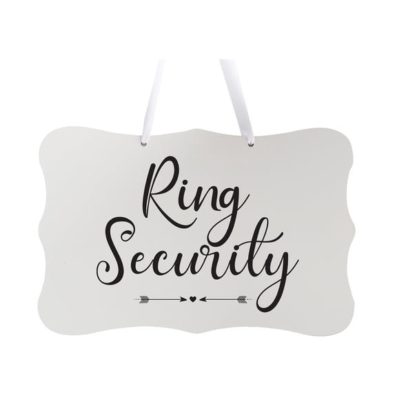 LifeSong Milestones Wedding Wall Hanging Signs For Ceremony And Reception For Couples - Ring Security