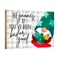 thumbnail image 1 of LifeSong Milestones Wood Gnome Sign Christmas Decorations Indoor for Tabletop Decor - Bad or Good, 1 of 7