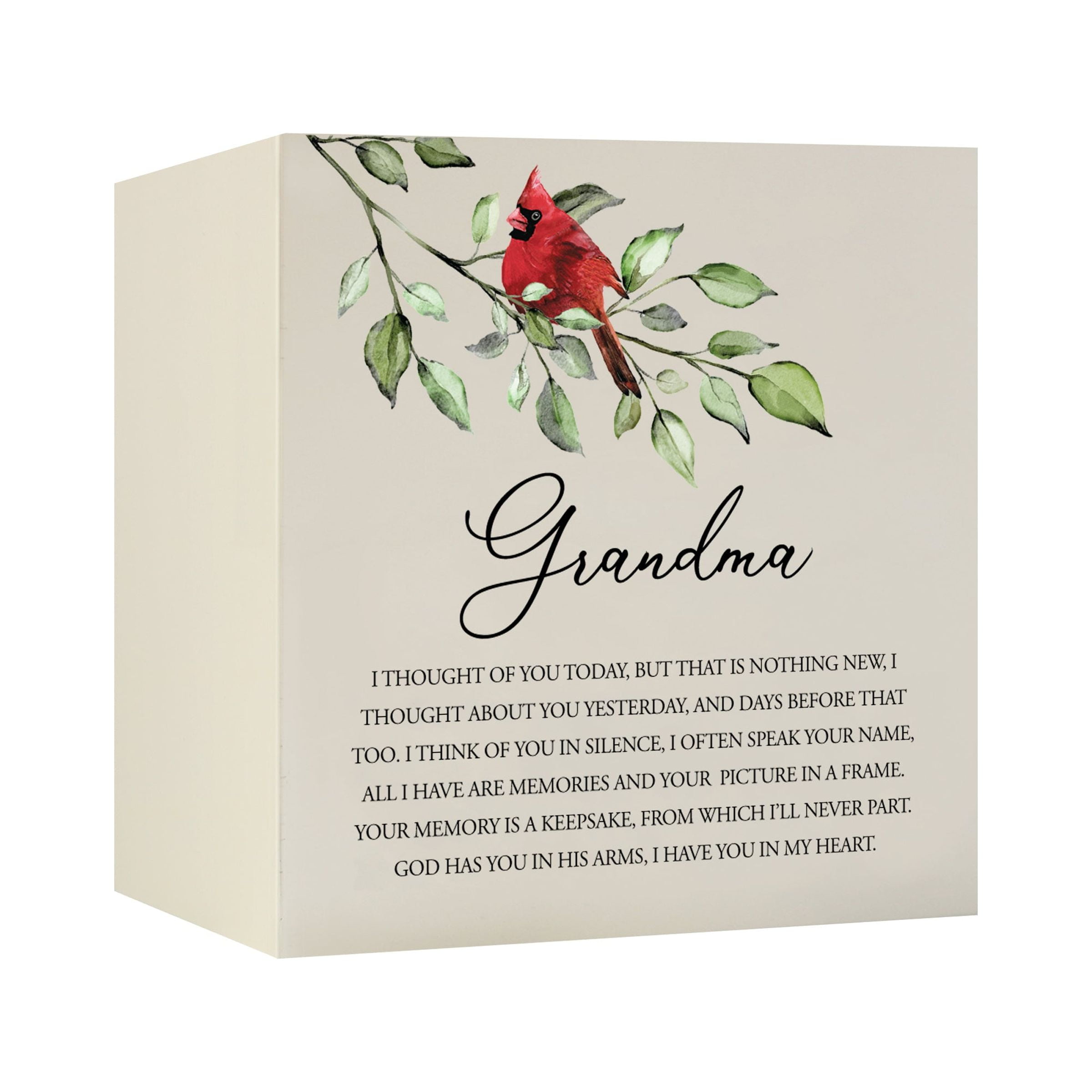 LifeSong Milestones Wooden Ivory Shadow Box Urns for Adult Cremation