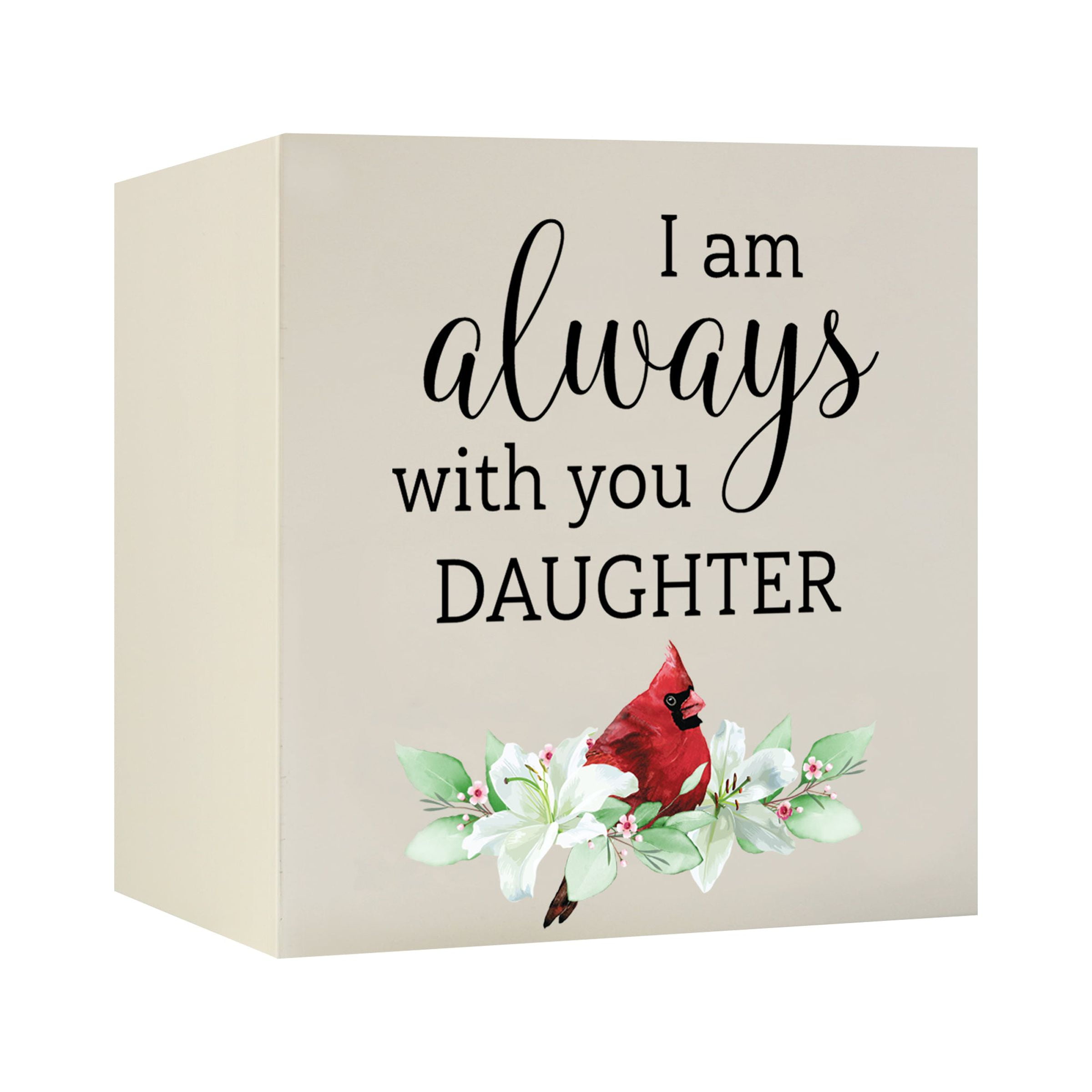 LifeSong Milestones Wooden Ivory Shadow Box Urns for Adult Cremation