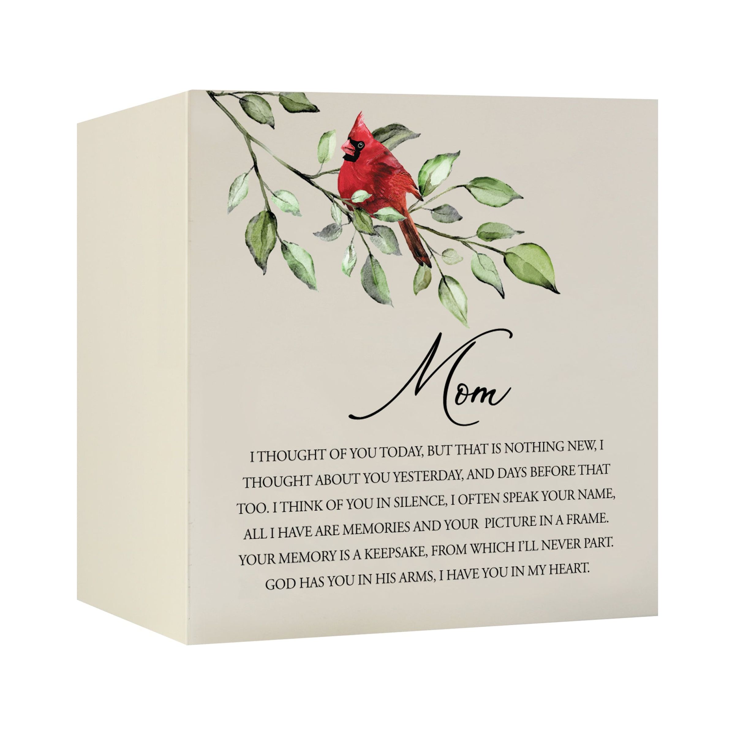 LifeSong Milestones Wooden Ivory Shadow Box Urns for Adult Cremation