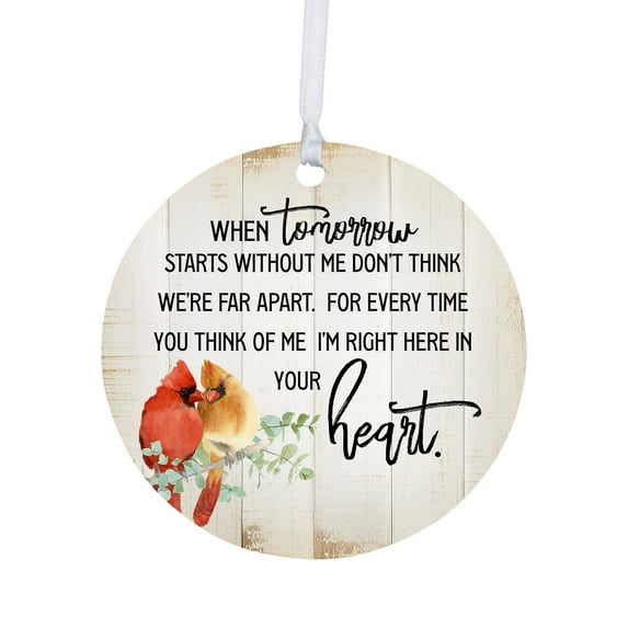 LifeSong Milestones Wooden Memorial Round Ornaments for Home Decor