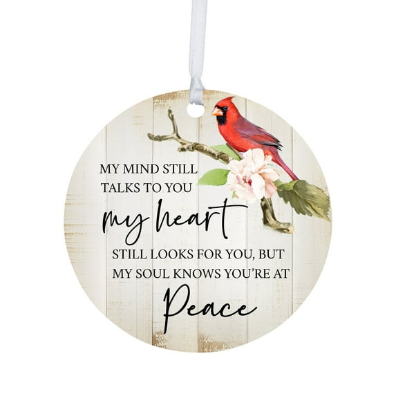 LifeSong Milestones Wooden Memorial Round Ornaments for Home Decor