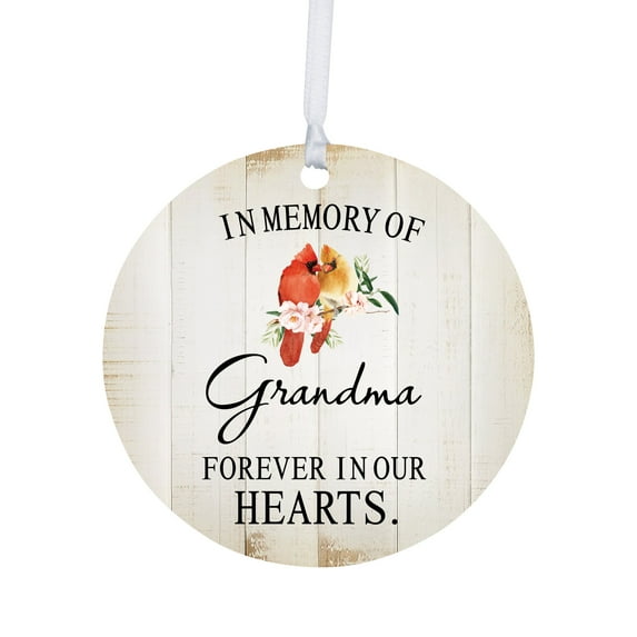 LifeSong Milestones Wooden Memorial Round Ornaments for Home Decor