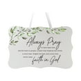 thumbnail image 1 of LifeSong Milestones Wooden Wall Hanging Sign for Home Decorations 8x12 - Always Pray (Leaves), 1 of 13