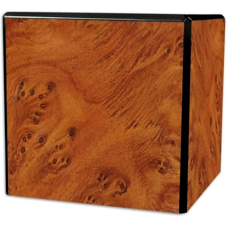 LifeSong Small Wooden Cremation Urn: Cherished Keepsake for Loved Ones - Elegant Memorial Gift & Keepsake Box (Dark Brown)