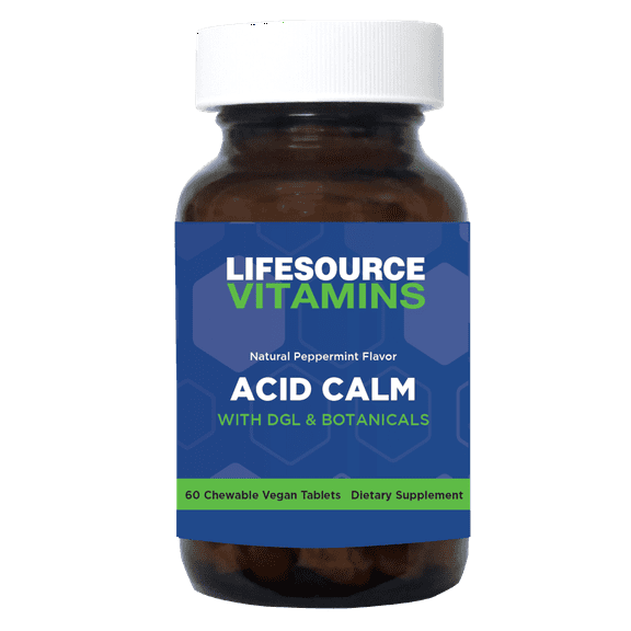 LifeSource Vitamins Acid Calm, 60 Antacid Tablets Chewable