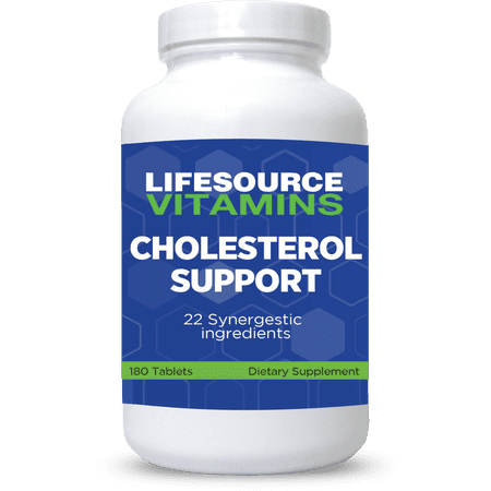 LifeSource Vitamins Cholesterol Support for Heart Health - 23 Natural Ingredients, 180 Tablets