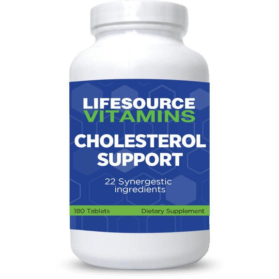 LifeSource Vitamins Cholesterol Support for Heart Health - 23 Natural Ingredients, 180 Tablets