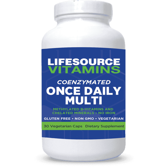 LifeSource Vitamins Coenzymated Once Daily Multi - 30 Veg Capsules, Methylated B-Vitamins & Minerals