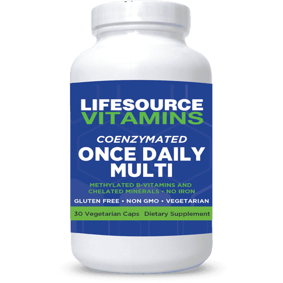 LifeSource Vitamins Coenzymated Once Daily Multi - 30 Veg Capsules, Methylated B-Vitamins & Minerals