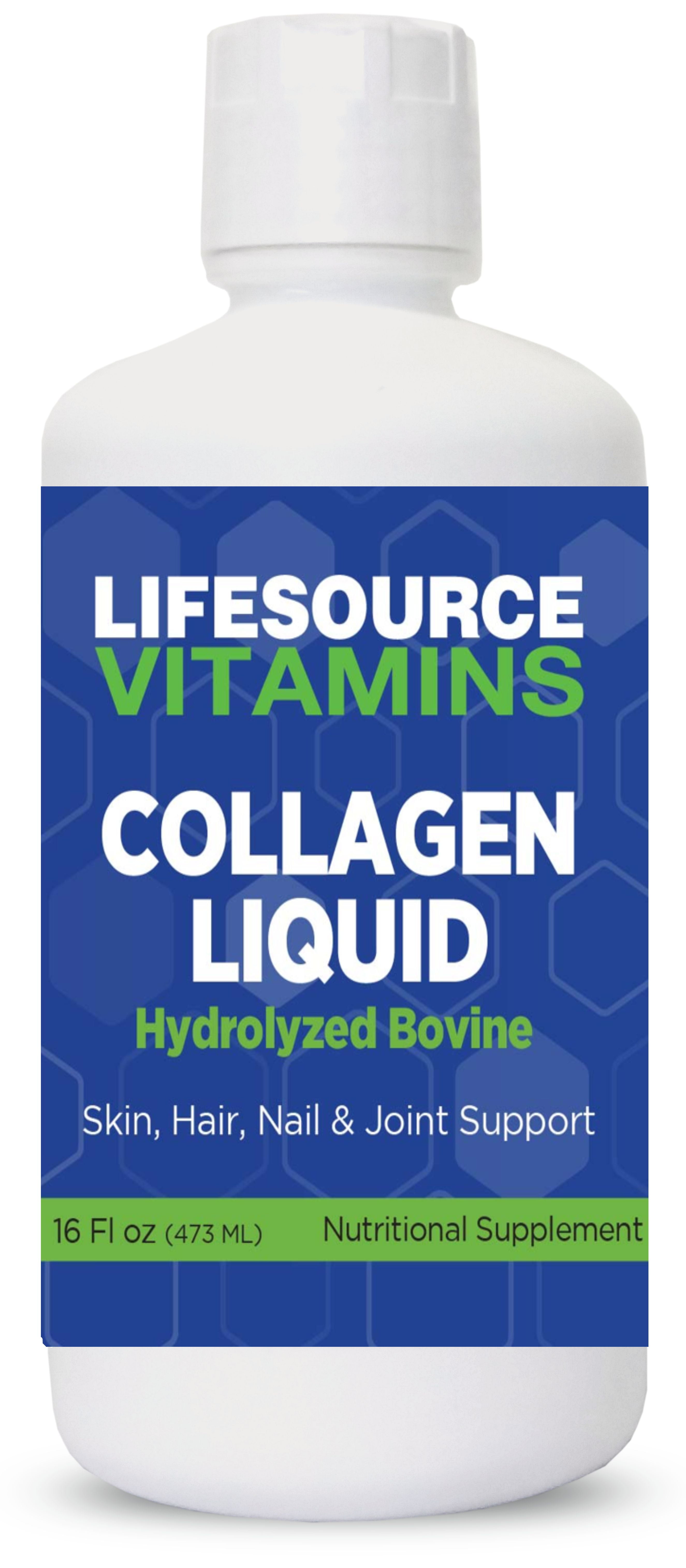 LifeSource Vitamins Collagen Liquid - 16 fl oz, Type 1 & 3, Liquid Collagen for Hair Skin, Nails & Joint Support