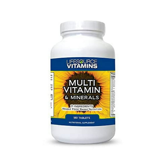 LifeSource Vitamins Multivitamin & Minerals for Men & Women - Immune Support, 180 Tabs