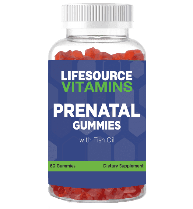LifeSource Vitamins Prenatal Gummies w/ DHA-Omega 3  Complete Multi Vitamins for Women  60 Gummies
