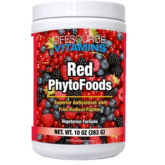 LifeSource Vitamins Red Phyto Foods, 10 oz, 33 Servings, Antioxidants for Heart & Natural Energy