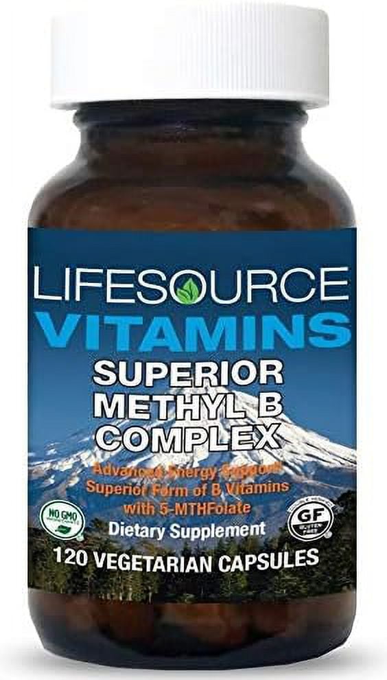 LifeSource Vitamins Superior MethylB Complex 120 Capsules