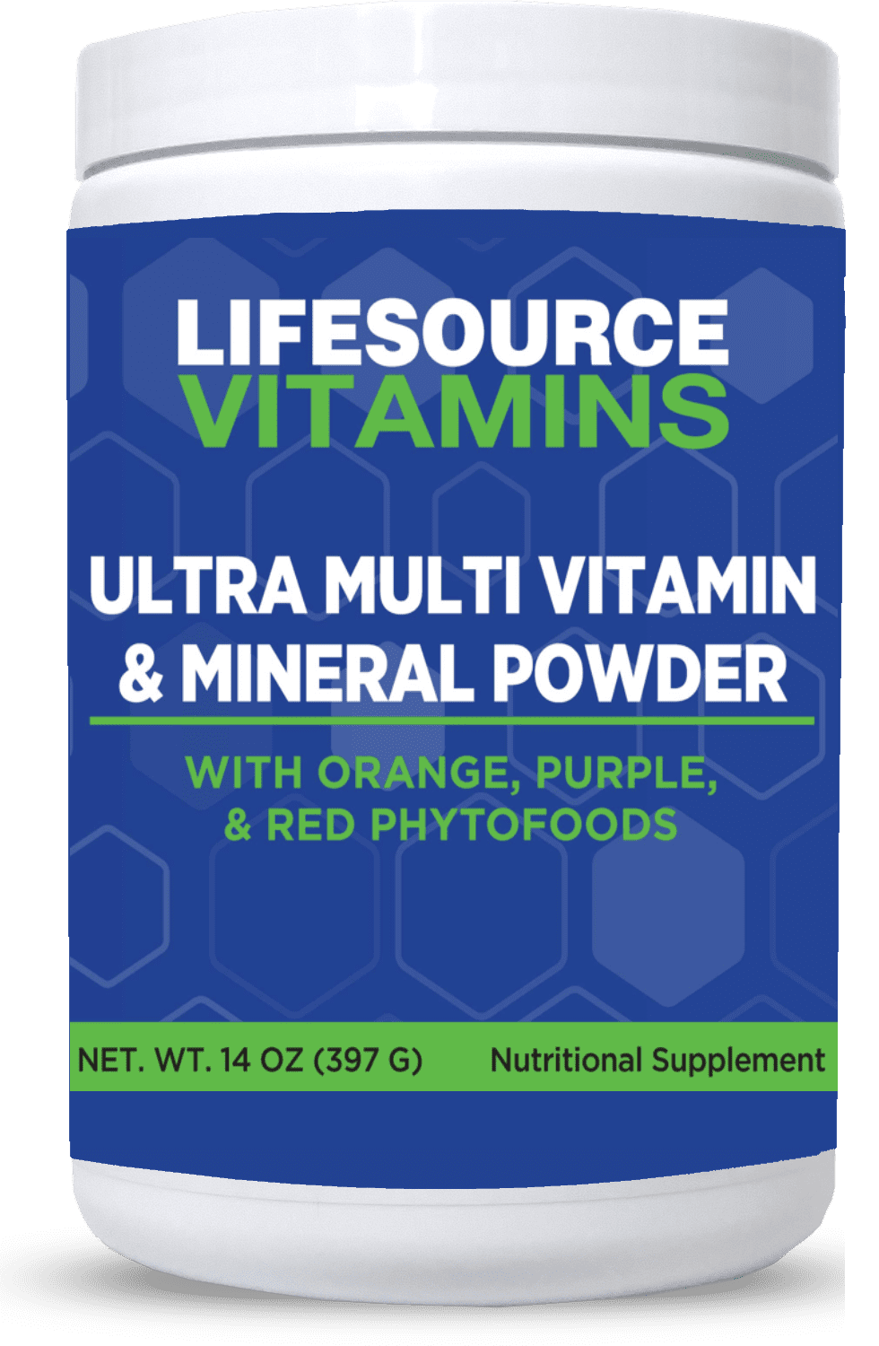 LifeSource Vitamins Ultra Mineral & Multivitamin Powder with Phytos – Naturally Flavored Vitamin Powder for Immune Support - 14 oz