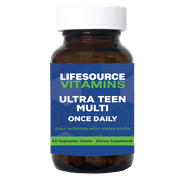 LifeSource Vitamins Ultra Teen Multivitamin 60 Veg Tabs   Daily Support with Calcium for Bone Health