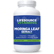 LifeSource Vitamins Moringa Leaf Extract - Vitamins - Minerals -Antioxidants - Aminos, 60 Veggie Caps