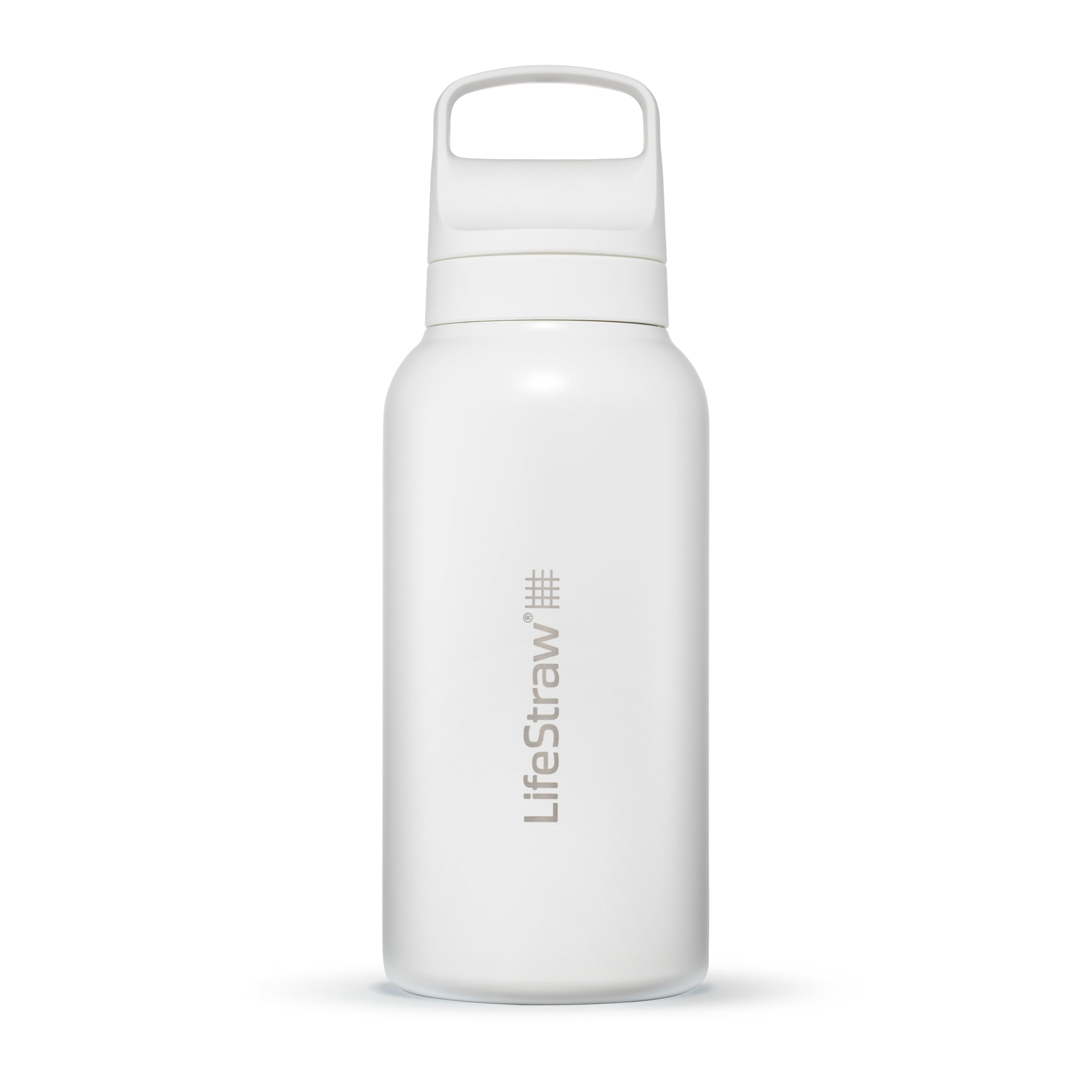 LifeStraw Go Series Stainless Steel Water Filter Bottle; 1L; Polar White