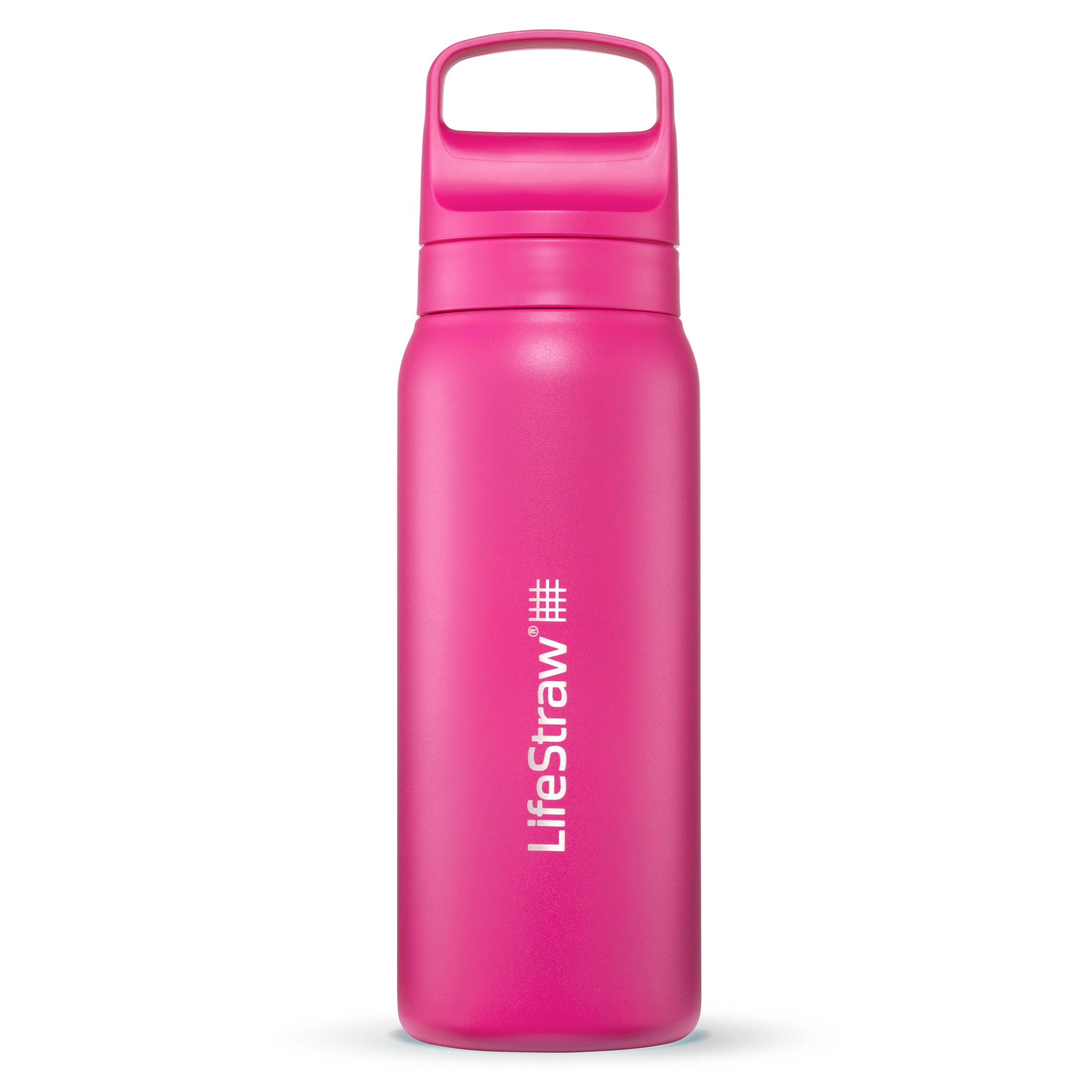 LifeStraw Go Series Stainless Steel Water Filter Bottle; 24oz; Orchid Pink