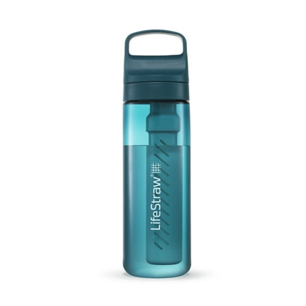 LifeStraw Go Series Water Filter Bottle; 22oz; Laguna Teal