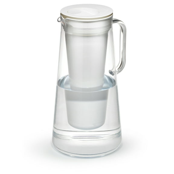 LifeStraw Home 10-Cup BPA-Free Plastic Filter Pitcher; White