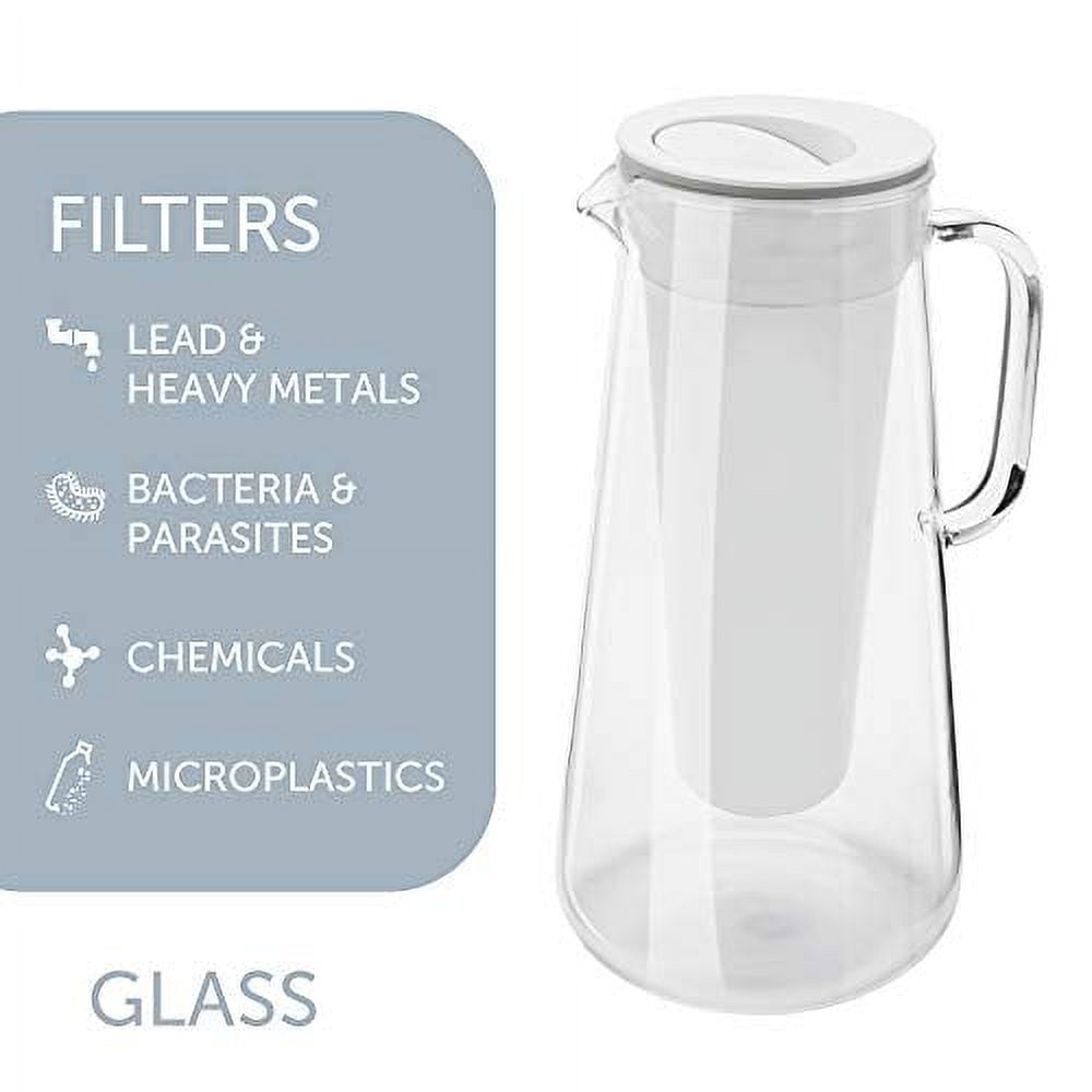 LifeStraw Home 7Cup Glass Water Filter Pitcher Tested to Protect