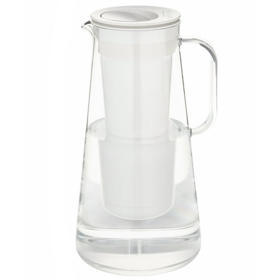 LifeStraw Home 7 Cup Water Filter Pitcher, Removes +30 Contaminants, White