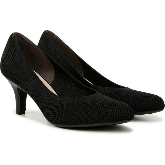 LifeStride Women's Parigi Dress Pump Black Fly Knit 5.5M