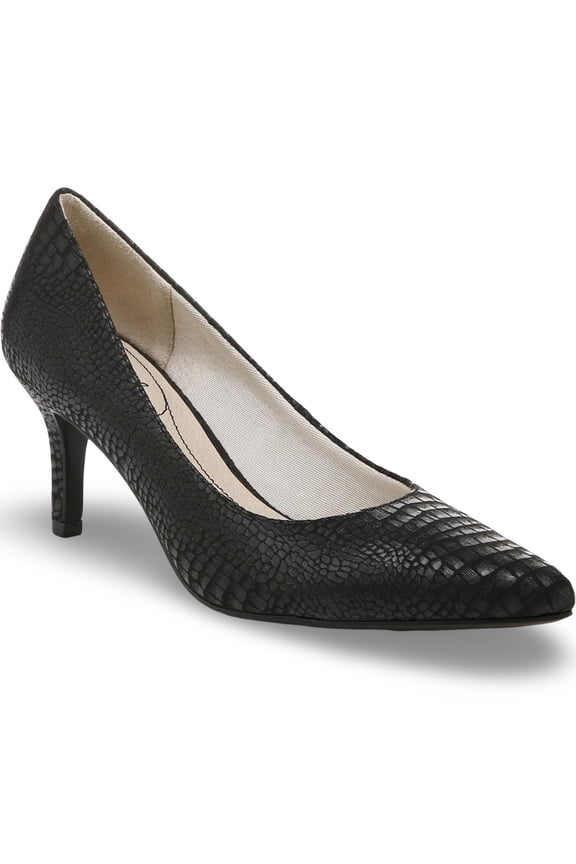 Women's Sevyn Pointed Toe Pump Black Lizard 9W