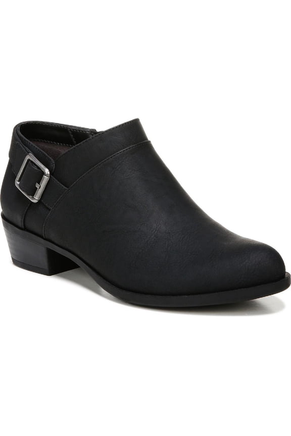 Womens Alexi Faux Leather Zip Up Ankle Boots