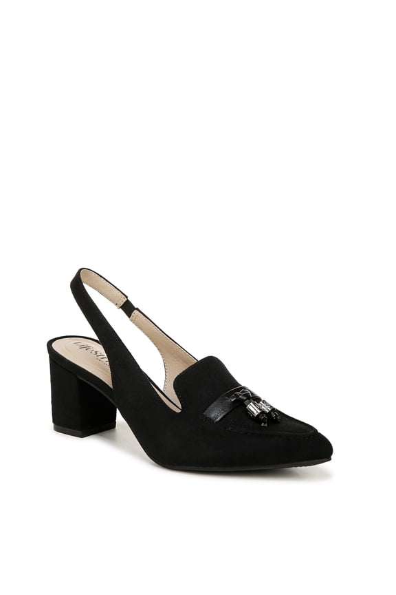 Womens Audrey Slingback Block Heel Loafers - Medium & Wide Width