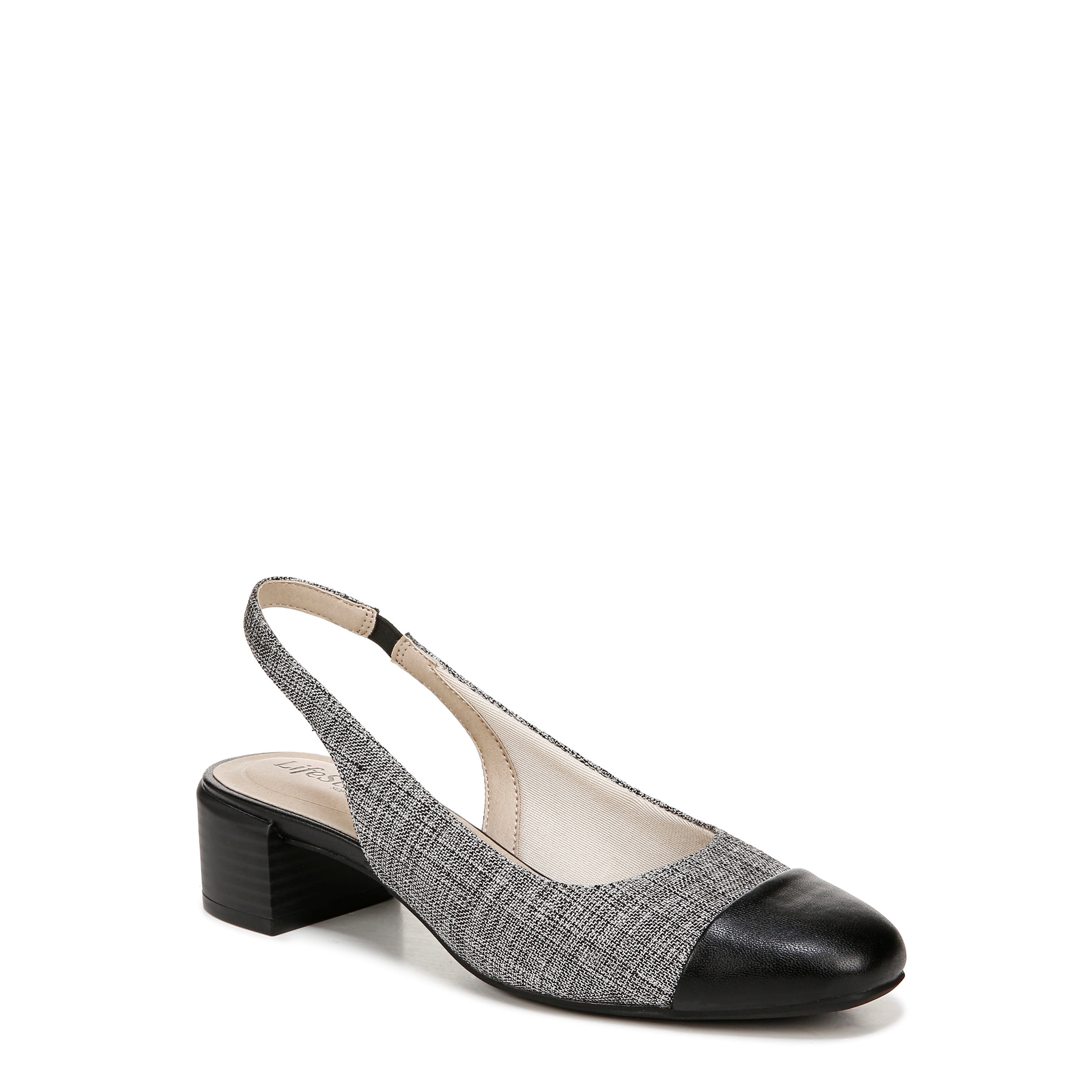 LifeStride Womens Becoming Slingback Block Heel Pumps