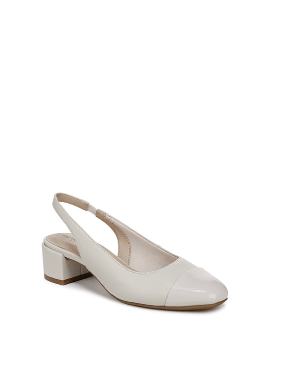 Womens Becoming Slingback Block Heel Pumps - Medium & Wide Width