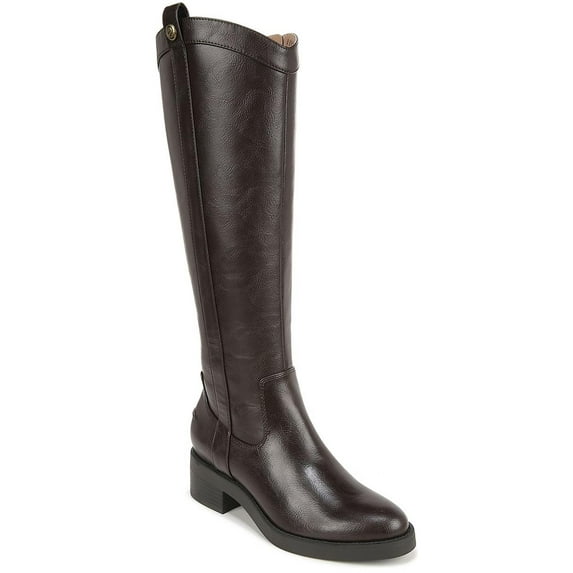 LifeStride Womens Bridgett Block Heel Faux Leather Knee-High Boots